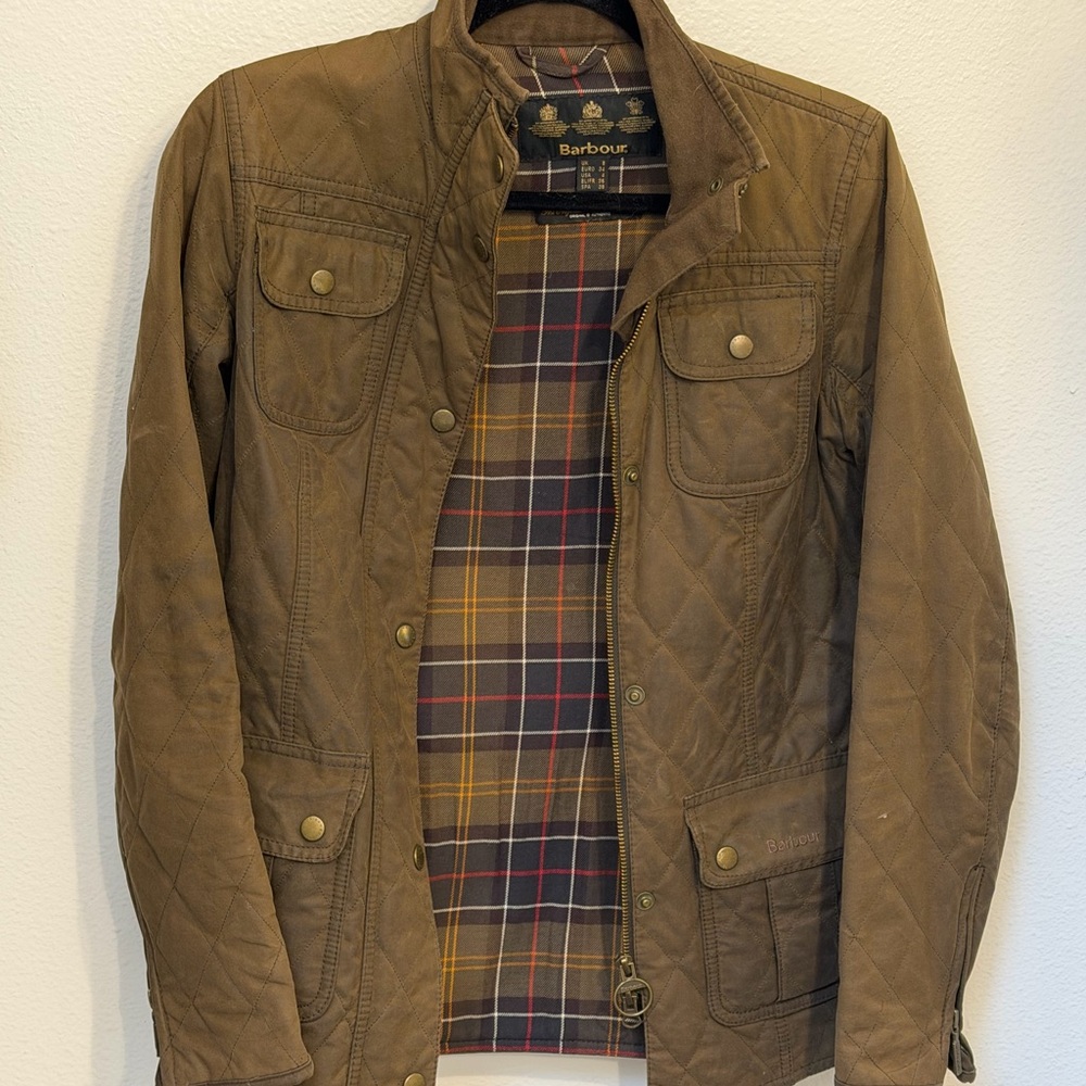 Barbour Women’s Olive Quilted Waxed Jacket
